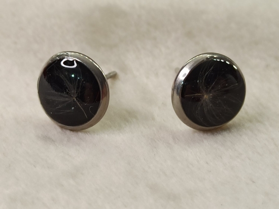 Kolczyki  żywicy epoksydowej z dmuchawcami